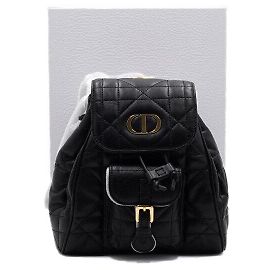 Dior Black Caro Small Women's Backpack Black