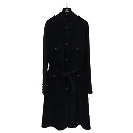 Chanel Giacca in velluto a coste nera Nero