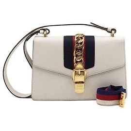 Gucci Bolsa Tote Pequena e Bolsa de Ombro Sylvie em Branco Branco