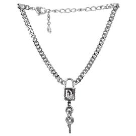 Dior Bracciale Oblique Lock Key Argento Argento