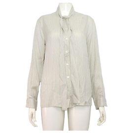 Céline Camicia in popeline a righe Bianco