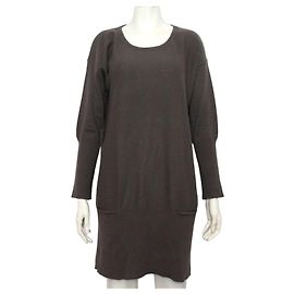 Loro Piana Strickkleid aus Kaschmir für Damen in Anthrazit Braun