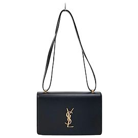 Saint Laurent Bolsa de ombro com aba sanfonada Preto