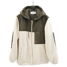 Céline Fleece-Effekt Kaschmirjacke Khaki Braun