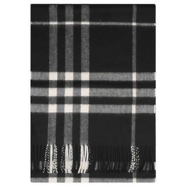 Burberry Cachecol de Cashmere Check Preto Preto