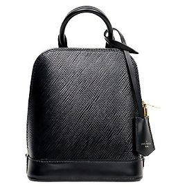 Louis Vuitton Black Epi Alma Backpack Black