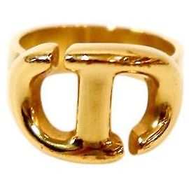 Dior Navy CD Gold Ring Größe Golden