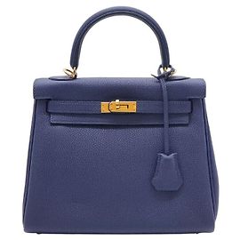 Hermès Togo Kelly Blu