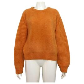 Céline Suéter oversized de mohair e seda para mulher Laranja