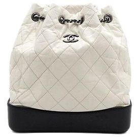 Chanel Mochila Gabrielle Medium Branco