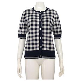 Thom Browne Gingham Silk Jacquard Pattern Women's Cardigan Multiple colors