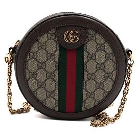 Gucci Bolsa de ombro e transversal Ophidia Mini GG Round Chain Multicor