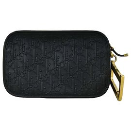 Dior Pochette Quake in pelle Oblique Nero