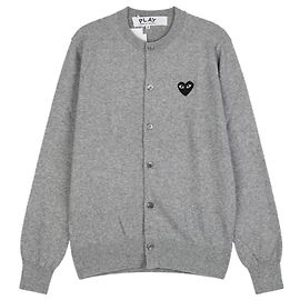 Comme Des Garcons Strickjacke Black Heart Grau AX Braun