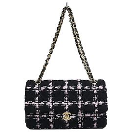 Chanel Sac Classic Medium Flap en Tweed Rose Rose