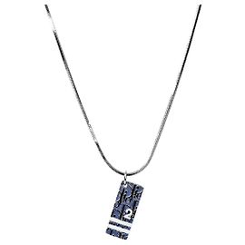 Dior Colar de prata Blue Trotter Azul