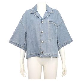 Bottega Veneta Light Bleached Women's Denim Jacket Blue