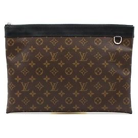 Louis Vuitton Pochette Monogram Discovery GM Borsa Clutch Nero