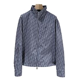 Dior Oblique Polyester Bomber Jacket Blue