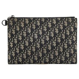 Dior Oblique Pouch Clutch Bag Brown