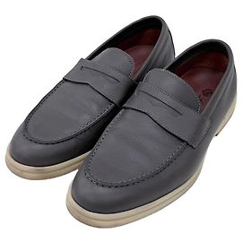 Loro Piana Summer Walk Leder-Loafer Braun