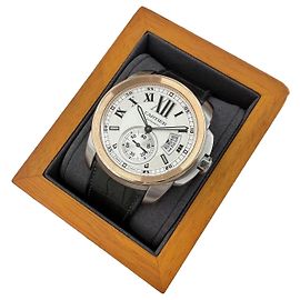 Cartier Calibre Combo White Dial Luxury Watch White