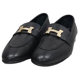 Hermès Loafer Black with Silver Tone Black