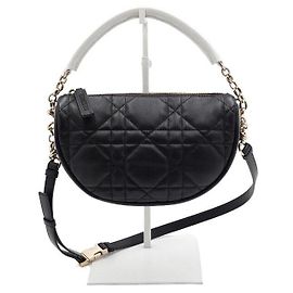Dior Borsa Hobo e a tracolla VIBE in agnello nero Nero
