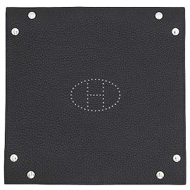 Hermès Bandeja de couro Evelyne Preto