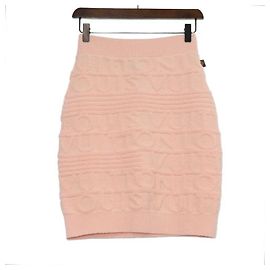 Louis Vuitton Pink Logo Cotton Women's Mini Skirt Pink