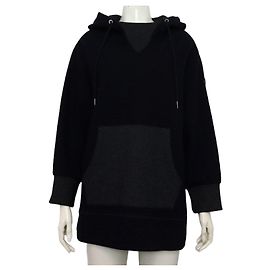 Moncler Sudadera de lana y algodón Camiseta para mujer Dark Navy Azul