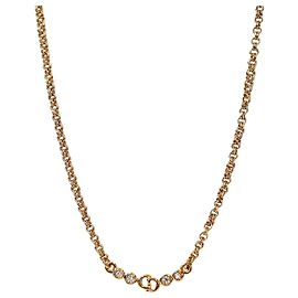 Dior Collier Cubic CD Gold Doré