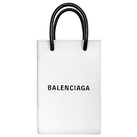 Balenciaga Bolsa porta-celular de compras Branco