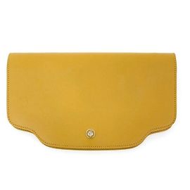 Loro Piana Bolsa de ombro com alça Clutch Camel Marrom