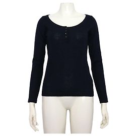 Loro Piana Kaschmirstrick für Damen marineblau Blau