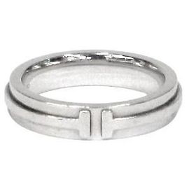 Tiffany & Co Schmaler Ring aus Weißgold Weiß