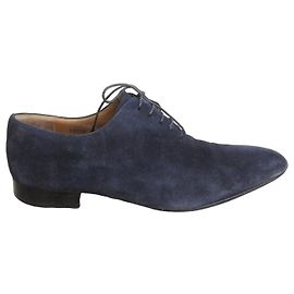 Autre Marque Scarpe Oxford Carvil in Camoscio Blu Navy Blu scuro