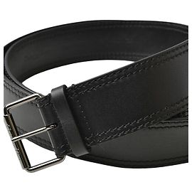Christian Dior Black Leather Belt Black