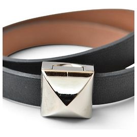 Hermès Pulseira Hermes Medor Infini Double Tour Preto