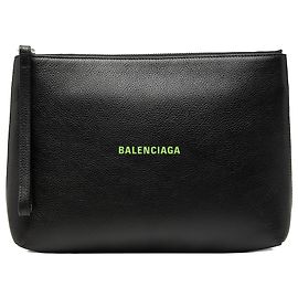 Clutch Everyday in pelle nera Balenciaga Nero