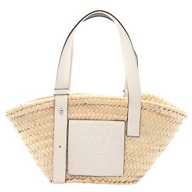 Panier cabas LOEWE Beige Small Raffia Anagram Beige