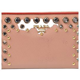 Monedero de charol Prada Beige Otro