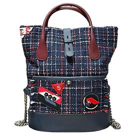 Sac cabas Chanel Deauville Noir Blanc Rouge Bleu