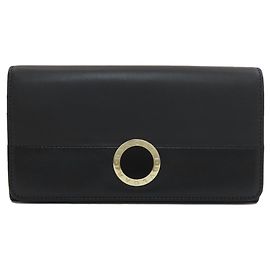 Bulgari Bvlgari Bvlgari Leather Long Wallet Black