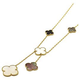 Colar Magic Alhambra 6-Motif Shell Onyx Van Cleef & Arpels Outro