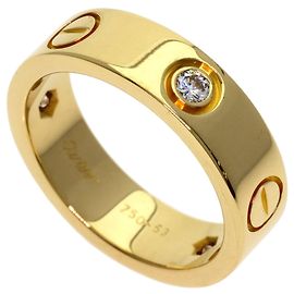 Cartier Love Ring Half Diamond in 18K Yellow Gold Other