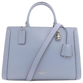 Bolsa de mão 2-Way de couro Coach F49500 para mulheres Azul