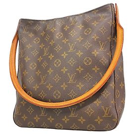 Borsa a tracolla Louis Vuitton Monogram Looping GM Marrone