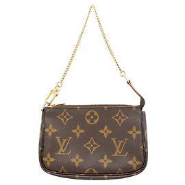 Louis Vuitton Monogram Mini Pochette Accessoires Marrone