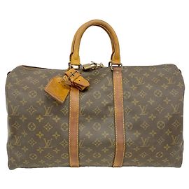 Louis Vuitton Braun Boston Monogram Keepall 45 Braun